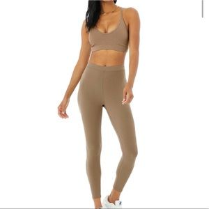 Alo Ribbed High-Waist 7/8 Blissful Legging Size S